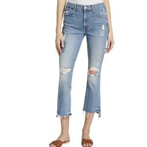 MOTHER SUPERIOR Jeans Insider Crop Step Fray We are Castaways Size 26